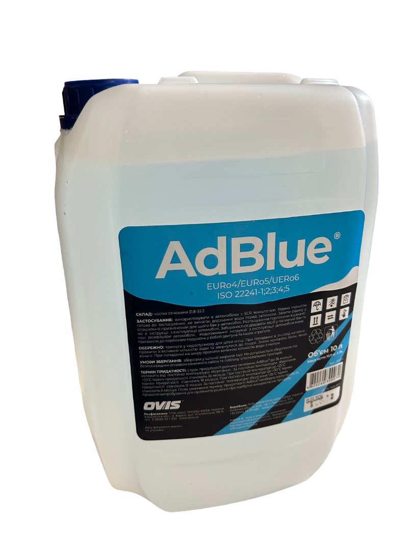 Відновник оксиду азоту AdBlue, ліцензований, ПрАТ "АЗОТ", 10 л.